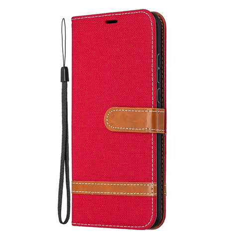 Assorted Color Jeans Cloth Wallet Leather Case Accessory for Honor 9X Lite