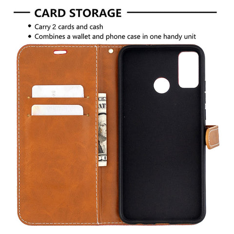 Assorted Color Jeans Cloth Wallet Leather Case Accessory for Honor 9X Lite