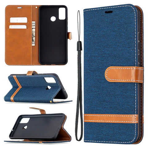 Assorted Color Jeans Cloth Wallet Leather Case Accessory for Honor 9X Lite