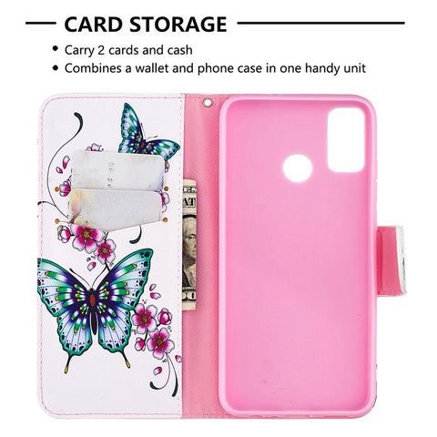 Pattern Printing Wallet Stand Leather Mobile Phone Shell for Honor 9X Lite