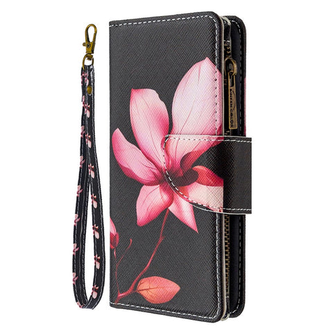 BF03 Pattern Printing Zipper Wallet Cover Leather Phone Shell for Huawei P smart 2020