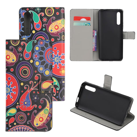 Pattern Printing Wallet Leather Stand Case for Huawei P Smart S / Y8p
