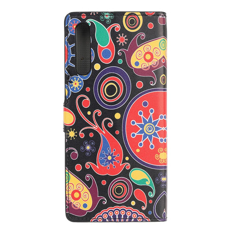 Pattern Printing Wallet Leather Stand Case for Huawei P Smart S / Y8p