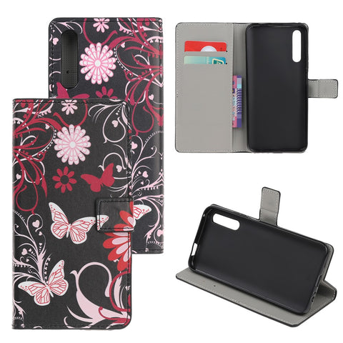Pattern Printing Wallet Leather Stand Case for Huawei P Smart S / Y8p
