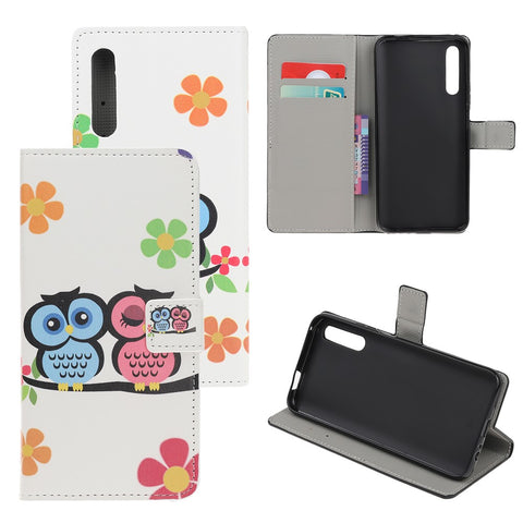 Pattern Printing Wallet Leather Stand Case for Huawei P Smart S / Y8p
