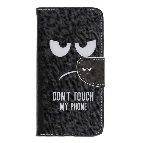 Pattern Printing Cross Texture Leather Wallet Case for Huawei P Smart S/Y8p