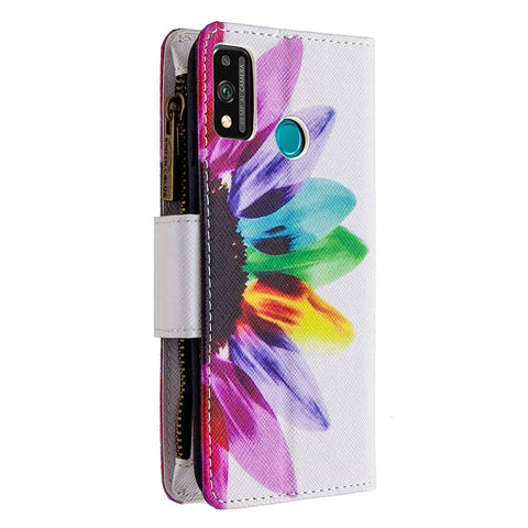 BF03 Pattern Printing Case Zipper Wallet Leather Cover for Honor 9X Lite
