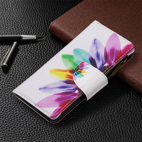 BF03 Pattern Printing Case Zipper Wallet Leather Cover for Honor 9X Lite