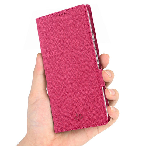 VILI DMK Leather with Double Cards Side Buckle Style Cell Phone Cover for Huawei Y6p