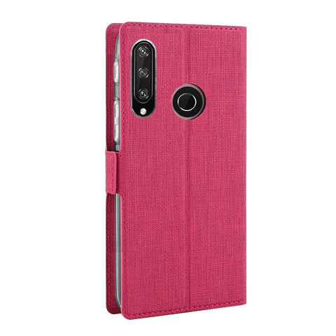 VILI DMK Leather with Double Cards Side Buckle Style Cell Phone Cover for Huawei Y6p