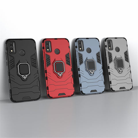 Ring Holder Kickstand Hybrid PC + TPU Combo Shell Case for Honor 9X Lite
