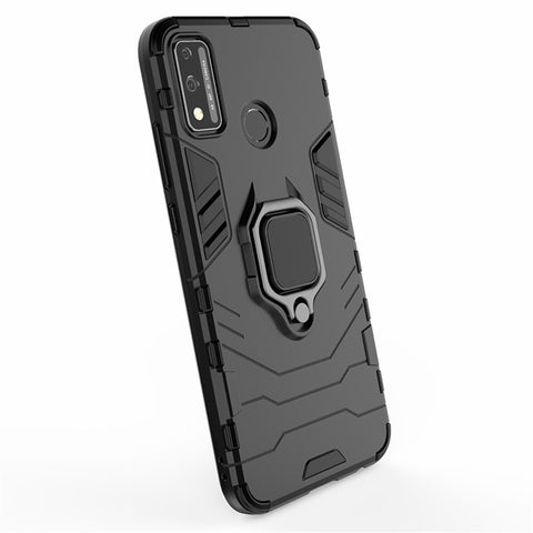 Ring Holder Kickstand Hybrid PC + TPU Combo Shell Case for Honor 9X Lite