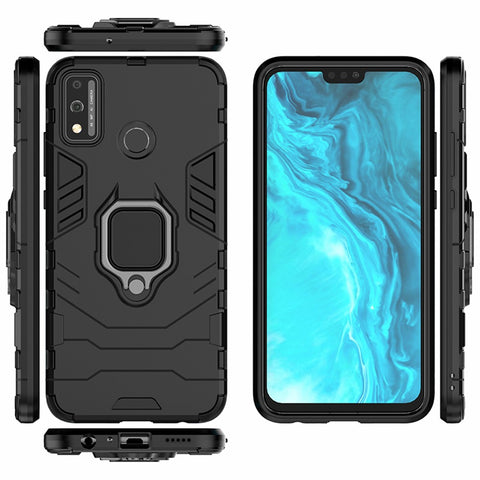 Ring Holder Kickstand Hybrid PC + TPU Combo Shell Case for Honor 9X Lite