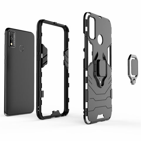 Ring Holder Kickstand Hybrid PC + TPU Combo Shell Case for Honor 9X Lite