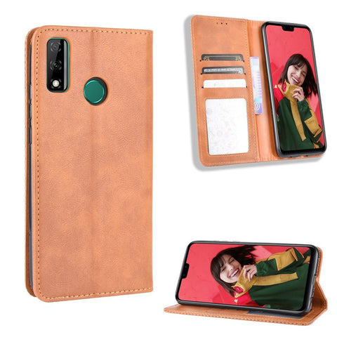 Vintage Style Wallet Stand Leather Cover for Huawei Y8s