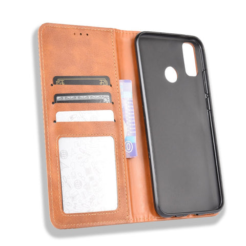 Vintage Style Wallet Stand Leather Cover for Huawei Y8s