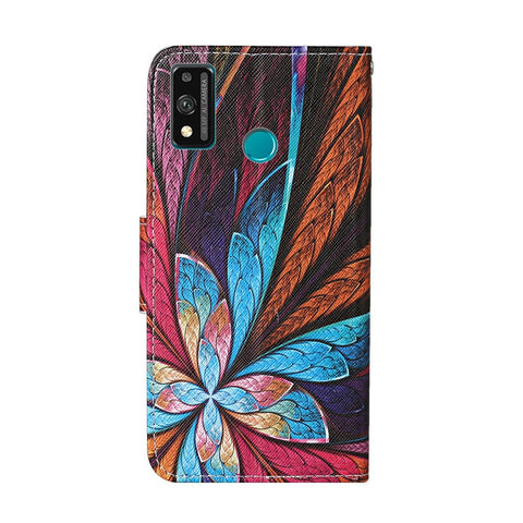 Pattern Printing Stand Shell Wallet Leather Case for Honor 9X Lite