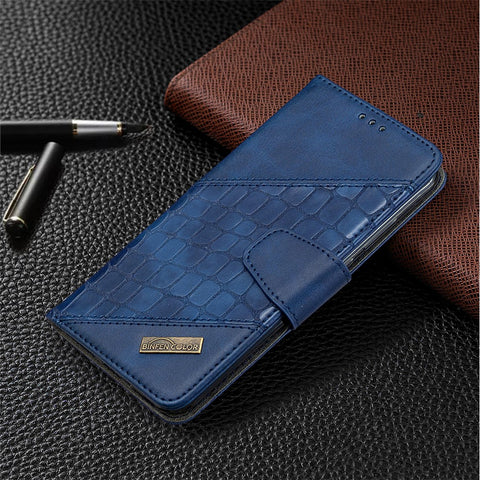 Crocodile Texture Assorted Color Leather Shell Wallet Phone Case for Huawei Y6/Honor 8A