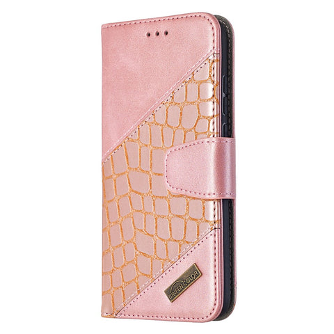 Assorted Color Crocodile Texture Leather Wallet Stand Case Phone Cover for Honor 9X Lite