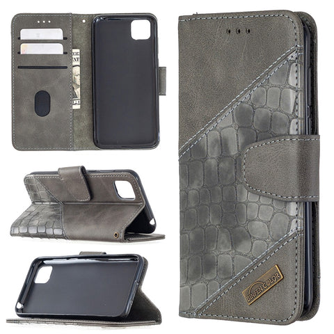 Assorted Color Crocodile Texture Leather Cell Phone Cover for Huawei Y5p/Honor 9S