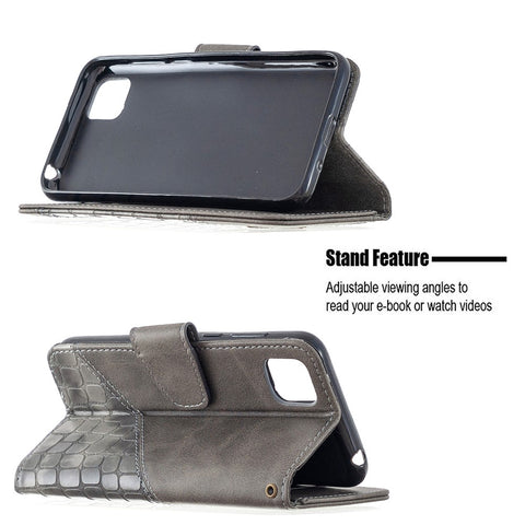Assorted Color Crocodile Texture Leather Cell Phone Cover for Huawei Y5p/Honor 9S