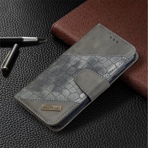Assorted Color Crocodile Texture Leather Cell Phone Cover for Huawei Y5p/Honor 9S