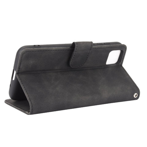 Skin-touch Wallet Stand Leather Phone Cover Case for Huawei Y5p