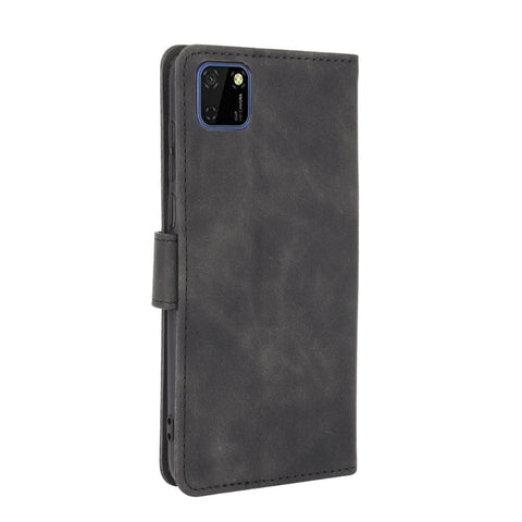 Skin-touch Wallet Stand Leather Phone Cover Case for Huawei Y5p
