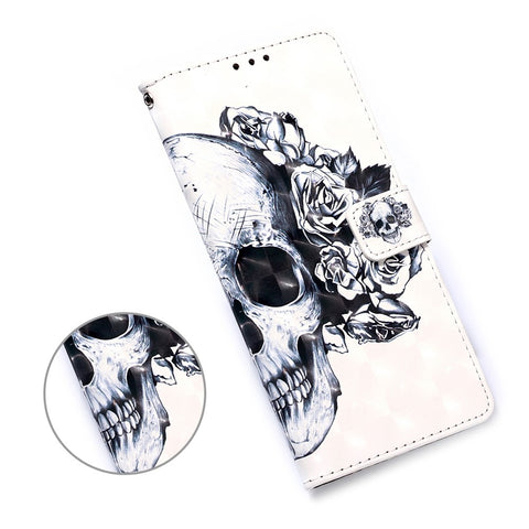 Pattern Printing Light Spot Decor Wallet Flip Leather Shell with Lanyard for Huawei P Smart 2020