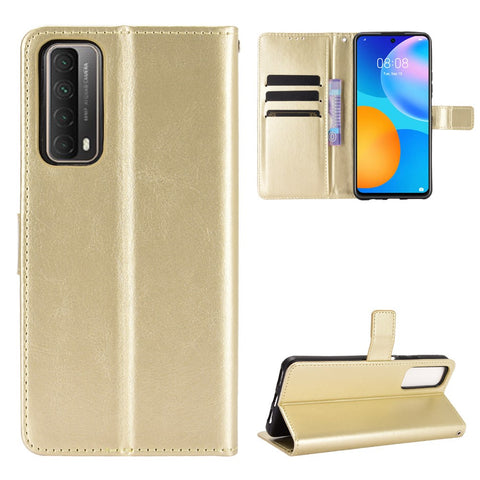Crazy Horse Wallet Leather Case for Huawei P smart 2021/Y7a Shell