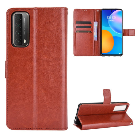 Crazy Horse Wallet Leather Case for Huawei P smart 2021/Y7a Shell