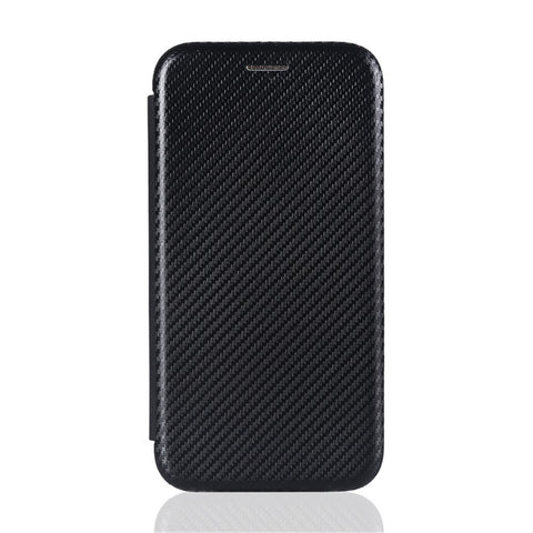Auto-absorbed Carbon Fiber Texture Shell for Huawei P smart 2021/Y7a Stand Leather Case