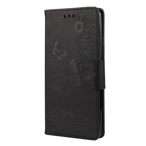 Imprint Butterfly Pattern Leather Wallet Phone Shell for Huawei P smart 2021 / Y7a