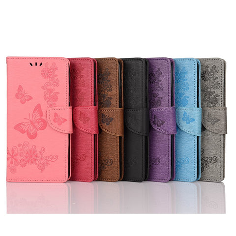 Imprint Butterfly Pattern Leather Wallet Phone Shell for Huawei P smart 2021 / Y7a