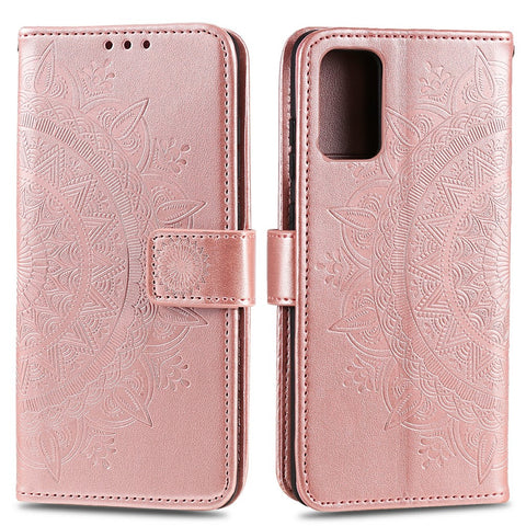 Imprinted Mandala Flower Wallet Leather Case with Strap for Huawei P smart 2021/Y7a