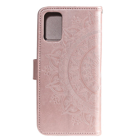 Imprinted Mandala Flower Wallet Leather Case with Strap for Huawei P smart 2021/Y7a