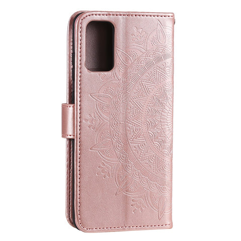 Imprinted Mandala Flower Wallet Leather Case with Strap for Huawei P smart 2021/Y7a