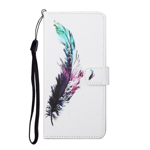 Pattern Printing Cross Texture Leather Wallet Case for Huawei P smart 2021/Y7a