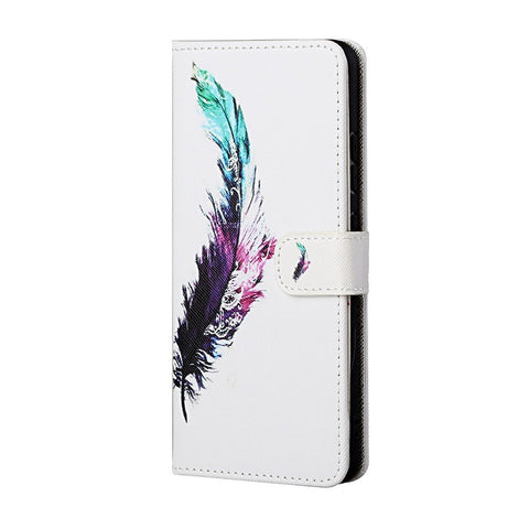 Pattern Printing Cross Texture Leather Wallet Case for Huawei P smart 2021/Y7a