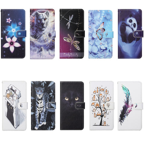 Pattern Printing Cross Texture Leather Wallet Case for Huawei P smart 2021/Y7a
