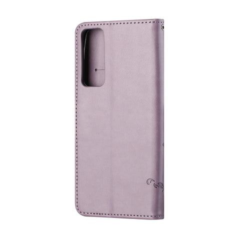 Imprint Butterfly Flowers Leather Wallet Case Cover for Huawei P smart 2021/Y7a