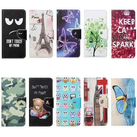 Pattern Printing Cross Texture Leather Wallet Stand Case for Huawei P smart 2021/Y7a