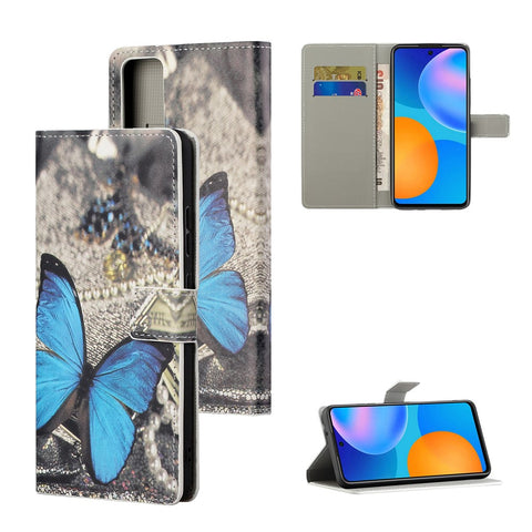 Pattern Printing Leather Wallet Stand Case for Huawei P smart 2021/Y7a