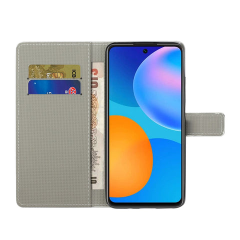 Pattern Printing Leather Wallet Stand Case for Huawei P smart 2021/Y7a