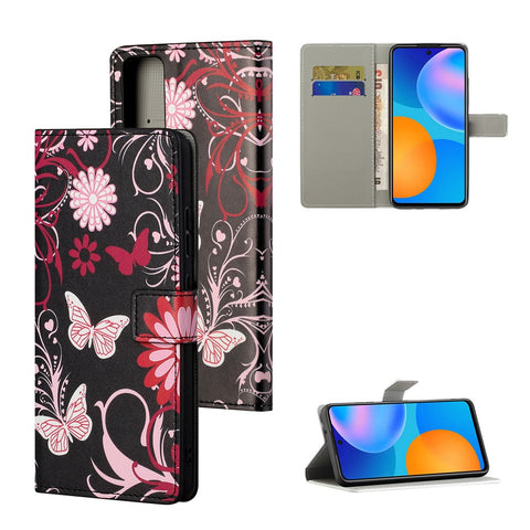 Pattern Printing Leather Wallet Stand Case for Huawei P smart 2021/Y7a