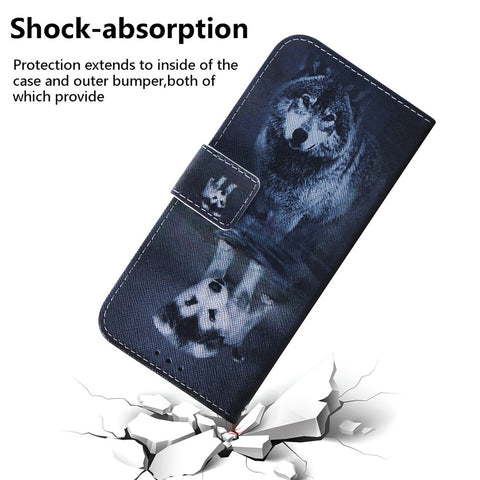 Pattern Printing PU Leather Wallet Stand Case for Huawei P Smart 2021 / Huawei Y7a