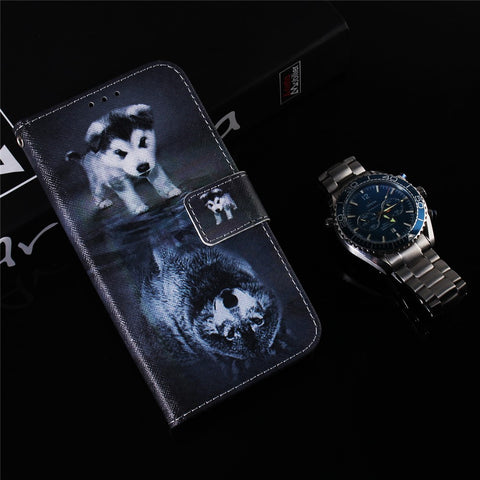 Pattern Printing PU Leather Wallet Stand Case for Huawei P Smart 2021 / Huawei Y7a