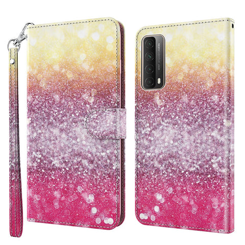 Light Spot Decor Pattern Printing Wallet PU Leather Phone Case for Huawei P smart 2021/Huawei Y7a