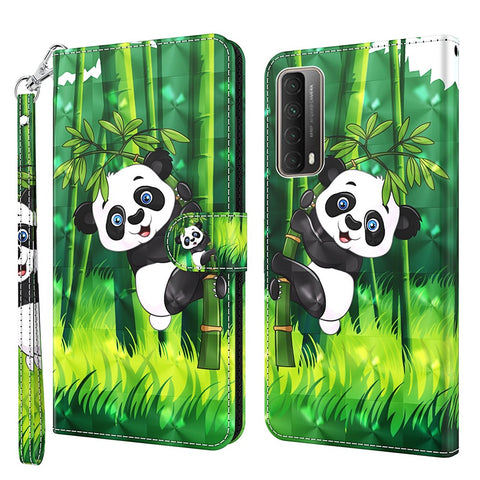 Light Spot Decor Pattern Printing Wallet PU Leather Phone Case for Huawei P smart 2021/Huawei Y7a