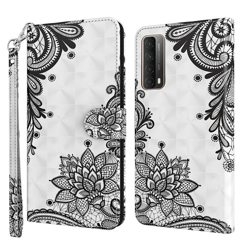 Light Spot Decor Pattern Printing Wallet PU Leather Phone Case for Huawei P smart 2021/Huawei Y7a